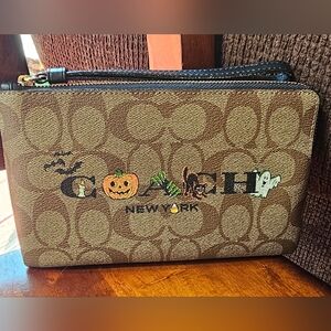 Coach Halloween Large Corner Zip Wristlet